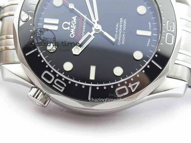 0114 Seamaster 300M SS MK 1:1 Best Edition Black Dial Ceramic Bezel On SS Bracelet A TopPick 8177